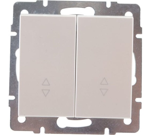Выключатель RAIN проходной 2-ой жемчужно-белый перламутр механизм | код 703-3088-106 | Lezard