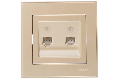 Розетка RAIN телефонная 2-ая евро жемчужно-белый перламутр | код 703-3030-138 | LEZARD Розетка RAIN телефонная 2-ая евро жемчужно-белый перламутр | код 703-3030-138 | LEZARD