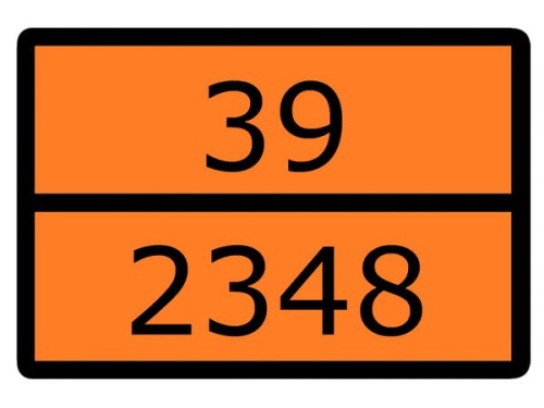 Знак для маркировки опасных грузов Номер ООН 39/2348 ГОСТ Р 52290-2004 300х400 мм, пленка самоклеящаяся ГОСТ 19433-88 EKF | код an-7-39-2348 | EKF