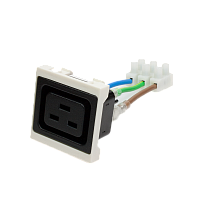 Гнездо IEC 60320 C19, 16A, 250V, формата Mosaic, 45x45 мм | код LAN-SIP-23IEC-C19 | LANMASTER