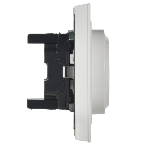 BRITE Розетка 2-местная с заземлением без защитных шторок 16А в сборе РС12-3-БрБ белый | код BR-R21-16-K01-F | IEK фото 3