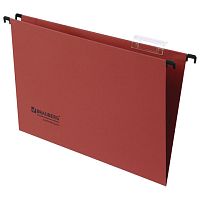 Подвесные папки А4/Foolscap (406х245 мм), до 80 листов, КОМПЛЕКТ 10 шт., красные, картон, BRAUBERG (Италия), 231796 | код 231796 | BRAUBERG