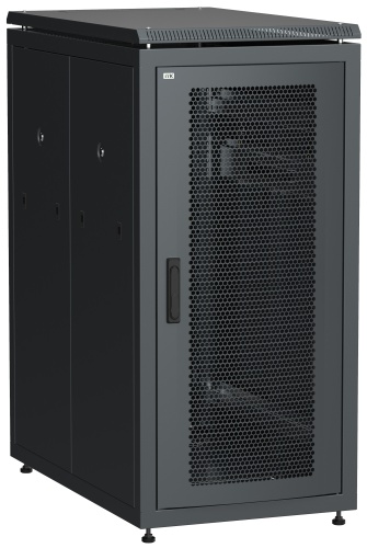 ITK Шкаф сетевой напольный 19" LINEA N 24U 600х1000мм перфорированные двери черный | код LN05-24U61-PP | IEK