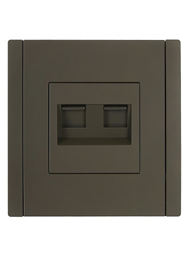 FORTE&PIANO Роз. двойная RJ11+RJ45 кат.5E FP335 сер. IEK | код FP-KT20-O-1-K03 | IEK фото 2