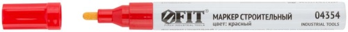 Маркер строительный с жидким красящим составом алюм. корпус красн. FIT 04354