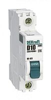 Выключатель автоматический однополюсный 10А D ВА-101 4.5кА | код 11101DEK | DEKraft