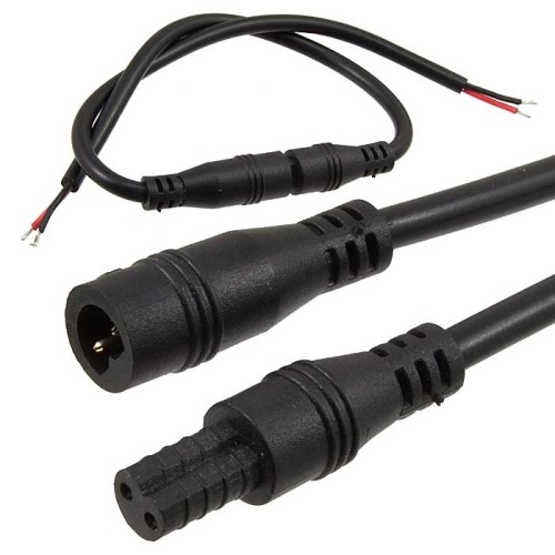 Разъём герметичный RUICHI 2P F/M 22AWG*2 L150 мм чёрный IP65, 2 контакта | код 97224 | Ruichi