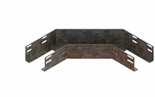 Лоток угловой глухой КГГ 300х65 У3 поворот на 90 окрашенный S1.5 | код П0000011030 | Завод ЭМИ Курган