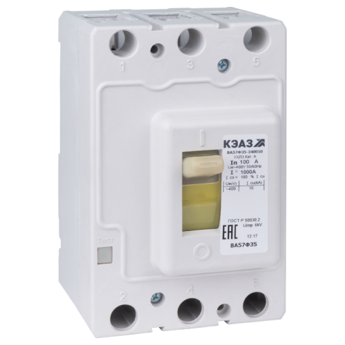 Автоматический выключатель ВА57-35-640010-125А-1250-440DC-УХЛ3 (техпредписание) | код 283698 | КЭАЗ