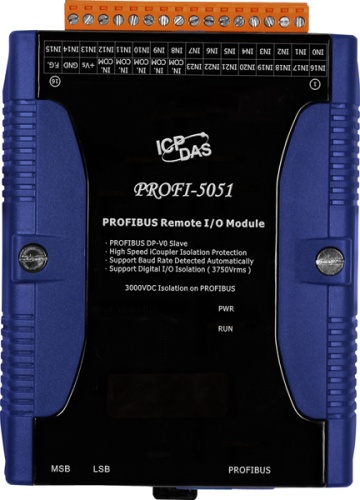 PROFI-5051 CR PROFIBUS Remote I/O Module (24-channel Isolated Digital Input) | код 00-06083370 | ICP DAS