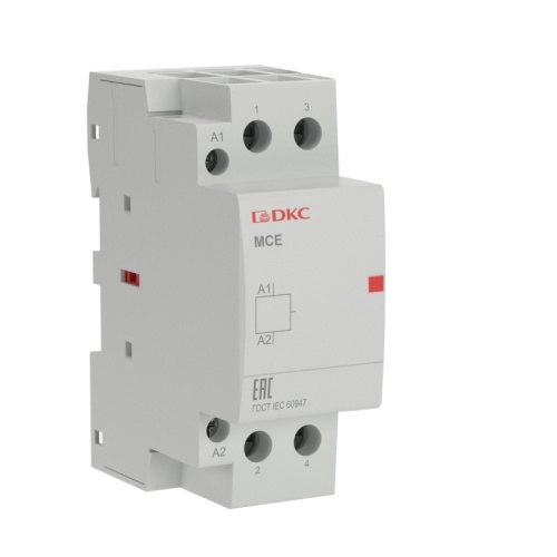 Контактор модульный YON max типа MCE, 2P, 40A, 240В, 2НО | код MCE-40-20-A240 | DKC