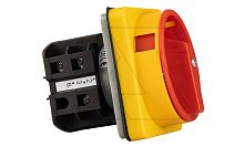 Переключатель BS 32 10 LK (IP54), аварийный, 3P, 32A, тип 0-1, 15kW(400VAC по АС-23), на дверь, красная блокируемая в 0 рукоятка, фронт IP54 | код EAC610644 | Rade Koncar