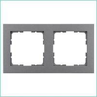 Рамка 2-м G-Classic алюм. Jasmart G1002S