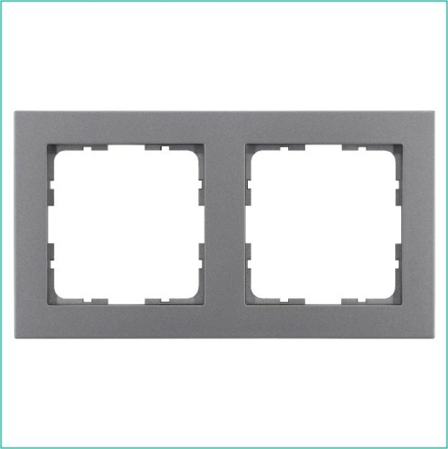 Рамка 2-м G-Classic алюм. Jasmart G1002S Рамка 2-м G-Classic алюм. Jasmart G1002S