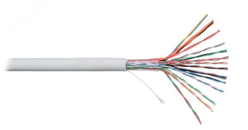 Кабель U/UTP 16 пар Кат.5 одножильный медный внутренний PVC серый 305м | код EC-UU016-5-PVC-GY-3 | NETLAN