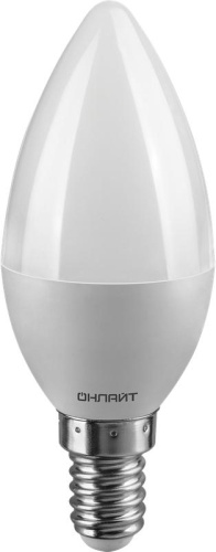Лампа светодиодная 71 632 OLL-C37-8-230-2.7K-E14-FR 8Вт свеча 2700К тепл. бел. E14 560лм 176-264В | Код. 71632 | ОНЛАЙТ