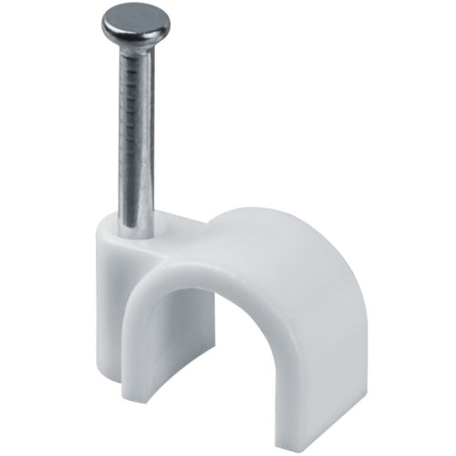 Скоба крепежная круглая с гвоздем d16мм OCR-16-50 пластик. (уп.50шт) ОНЛАЙТ 90697 Скоба крепежная круглая с гвоздем d16мм OCR-16-50 пластик. (уп.50шт) ОНЛАЙТ 90697