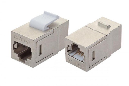 Адаптер проходной RJ45-RJ45, FTP категории 6A keystone, серебристый | код 12B-EA-07SL | Eurolan Адаптер проходной RJ45-RJ45, FTP категории 6A keystone, серебристый | код 12B-EA-07SL | Eurolan
