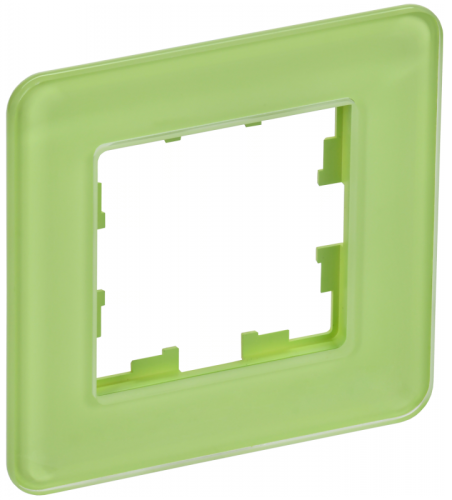 BRITE Рамка 1-мест. РУ-1-2-Бр стекло эко грин RE IEK | код BR-M12-G-41-K06 | IEK