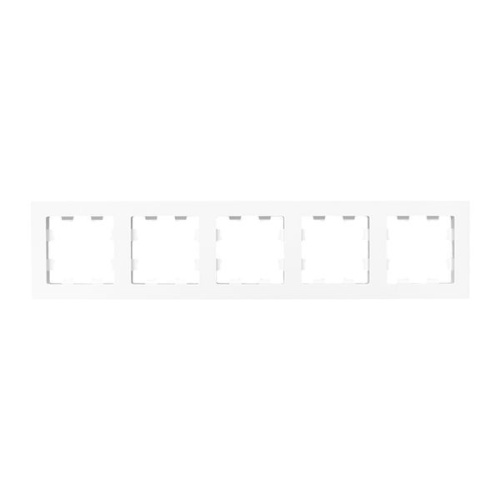 Эпика Рамка 5-местная белый пластик EKF | код UP1-FPW-05 | EKF