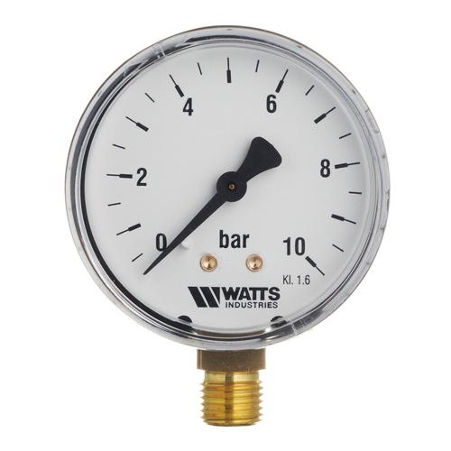 Манометр радиальный 1/4' х 63 мм / 0-10 бар (10007724) | код RAN30H21RBCDKA | WATTS Industries