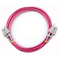Патч-корд оптический LANMASTER, дуплексный, SC/PC-SC/PC, OM4, LSZH, 15 м | код LAN-2SC-2SC/OM4-15 | LANMASTER