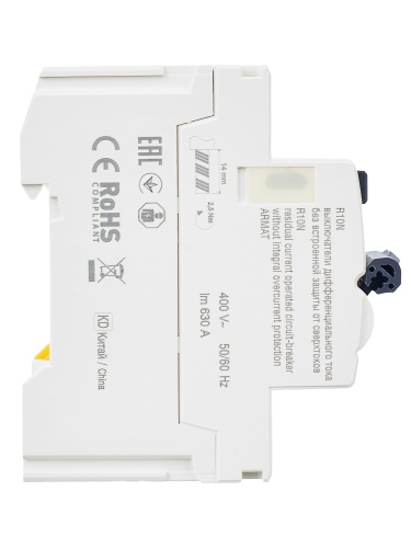 ARMAT Выключатель дифференциального тока R10N 4P 63А 100мА тип AC | код AR-R10N-4-063C100 | IEK фото 9