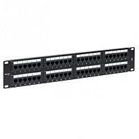 Патч-панель TERACOM PRO 19 Cat.6 2U неэкранированная UTP 48 портов RJ-45 Dual IDC | код TRP-PPNL-6UTP-2U48 | EKF