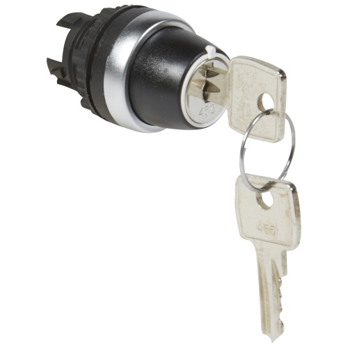 Переключатель с ключом № 455 - Osmoz - для комплектации - без подсветки - IP 66 - 2 положения с фиксацией - 45° | код 023950 | Legrand