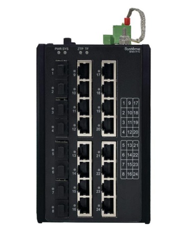 Коммутатор промышленный управляемый Ethernet L3, 8x10/100/1000BaseT, 8x100/1000/2500BaseX SFP | код NSETM324T16X08A | Systeme Electric фото 2 Коммутатор промышленный управляемый Ethernet L3, 8x10/100/1000BaseT, 8x100/1000/2500BaseX SFP | код NSETM324T16X08A | Systeme Electric фото 2