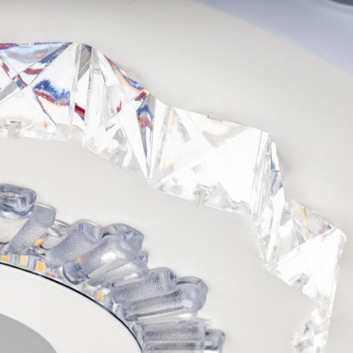 Люстра потолочная светодиодная диммируемая, CRYSTAL 3D, с ДУ, 3 режима, 480х480х60мм, 120Вт, 3000+6400K/4200K/6400+3000K, 40м, белый, 52368 0, Ritter | код 52368 0 | RITTER фото 5
