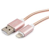 Кабель Cablexpert для Apple CC-G-APUSB02Cu-1M, AM/Lightning, серия Gold, длина 1м, золото, блистер | код CC-G-APUSB02Cu-1M | Cablexpert