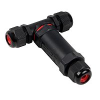 Кабельный коннектор Т-образный (клеммник 5PIN) IP68 FreeTools | код plc-uac-cb5T | EKF