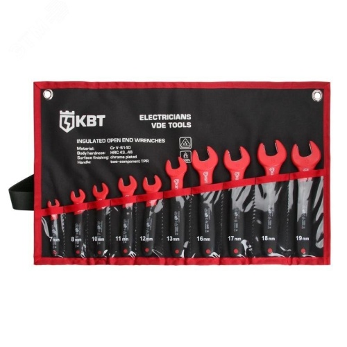 Набор диэлектрических однорожковых ключей НИИ-10 серия ПРОФИ | код 63844 | КВТ