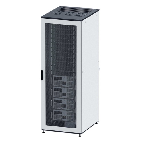 Собранный напольный 19 IT-CQE, 47U 600х1000 двери перф/перф, RAL7011/7035 | код R5DC4761PF | DKC