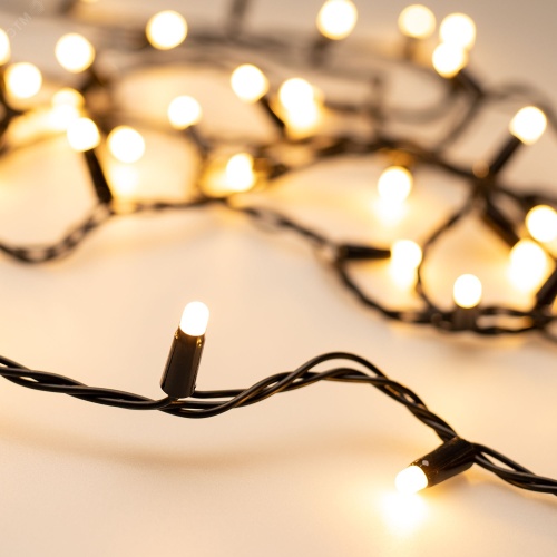 Гирлянда светодиодная декоративная ARD-STRING-CLASSIC-1000-BLACK-100LED-MILK PULSE Warm (230V, 7W) (ARDCL, IP65) | код 31650 | Arlight Гирлянда светодиодная декоративная ARD-STRING-CLASSIC-1000-BLACK-100LED-MILK PULSE Warm (230V, 7W) (ARDCL, IP65) | код 31650 | Arlight