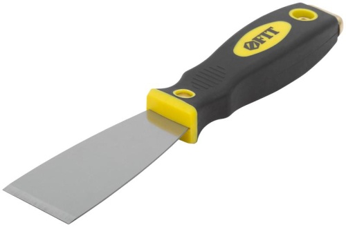 Шпатель для удаления ржавчины Профи, толщ. лезвия 1 мм, двухкомп.ручка с метал.бойком 1.5'' (40 мм) | код 6671 | FIT фото 2 Шпатель для удаления ржавчины Профи, толщ. лезвия 1 мм, двухкомп.ручка с метал.бойком 1.5'' (40 мм) | код 6671 | FIT фото 2