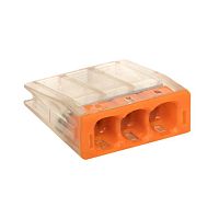 Клемма СМК 2273-243 (с пастой) 3 отверстия 0,5-2.5мм2 (100шт.) | код. plc-smk-2273-243 | EKF
