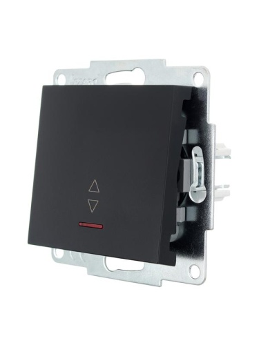 VESNA Выключатель проходной с подсветкой чёрный бархат | код 742-4288-114 | LEZARD фото 2