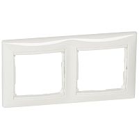 Рамка 2 поста VALENA DIY, горизонтальная, белый | код. 694241 | Legrand