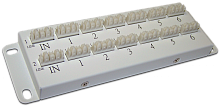 Коммутационная телефонная панель, параллельное подключение 2х6 | код LAN-HCS-PPT2X6 | LANMASTER