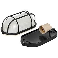 Светильник НБП 04-60-002 Акватермо алюминий/стекло решетка IP54 E27 max 60Вт 212х105 черный | код Б0063898 | ЭРА