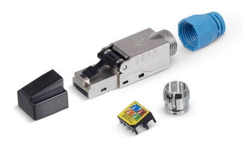 Коннектор RJ-45(8P8C) под витую пару, категория 8, экранированный, со вставкой | код 10070c | Cabeus фото 2 Коннектор RJ-45(8P8C) под витую пару, категория 8, экранированный, со вставкой | код 10070c | Cabeus фото 2