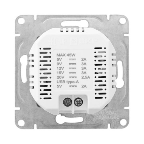 Розетка СП Эпика USB-A+С механизм алюм. EKF UP1-SOA-USBA+USBC фото 5