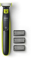 Триммер Philips OneBlade QP2520/20 черный/салатовый (насадок в компл:3шт) | код 482673 | PHILIPS