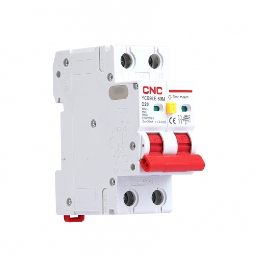 Диф. автомат YCB9LE-80M 6A 2P 10кА 30мА C AC (электрон.) | код A032659 | CNC Диф. автомат YCB9LE-80M 6A 2P 10кА 30мА C AC (электрон.) | код A032659 | CNC