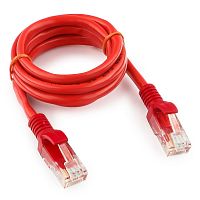Патч-корд UTP Cablexpert PP12-1M/R кат.5e, 1м, литой, многожильный (красный) | код PP12-1M/R | Cablexpert