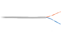 Кабель NETLAN UTP 2 пары, Кат.5, внутренний, PVC, одножильный, 100МГц, м | код _EC-UU002-5-PVC-GY_SL002 | NETLAN
