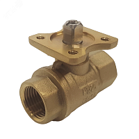 Кран шаровый двухходовой латунный под привод DN15, G1/2, КVS 6,3 | код 2015C | Techno