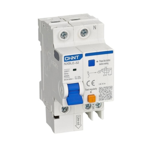 Диф. авт. выкл. NXBLE-32 1+N C10 30mA тип AC 6kA соответствует стандарту ROHS | код 819391| CHINT